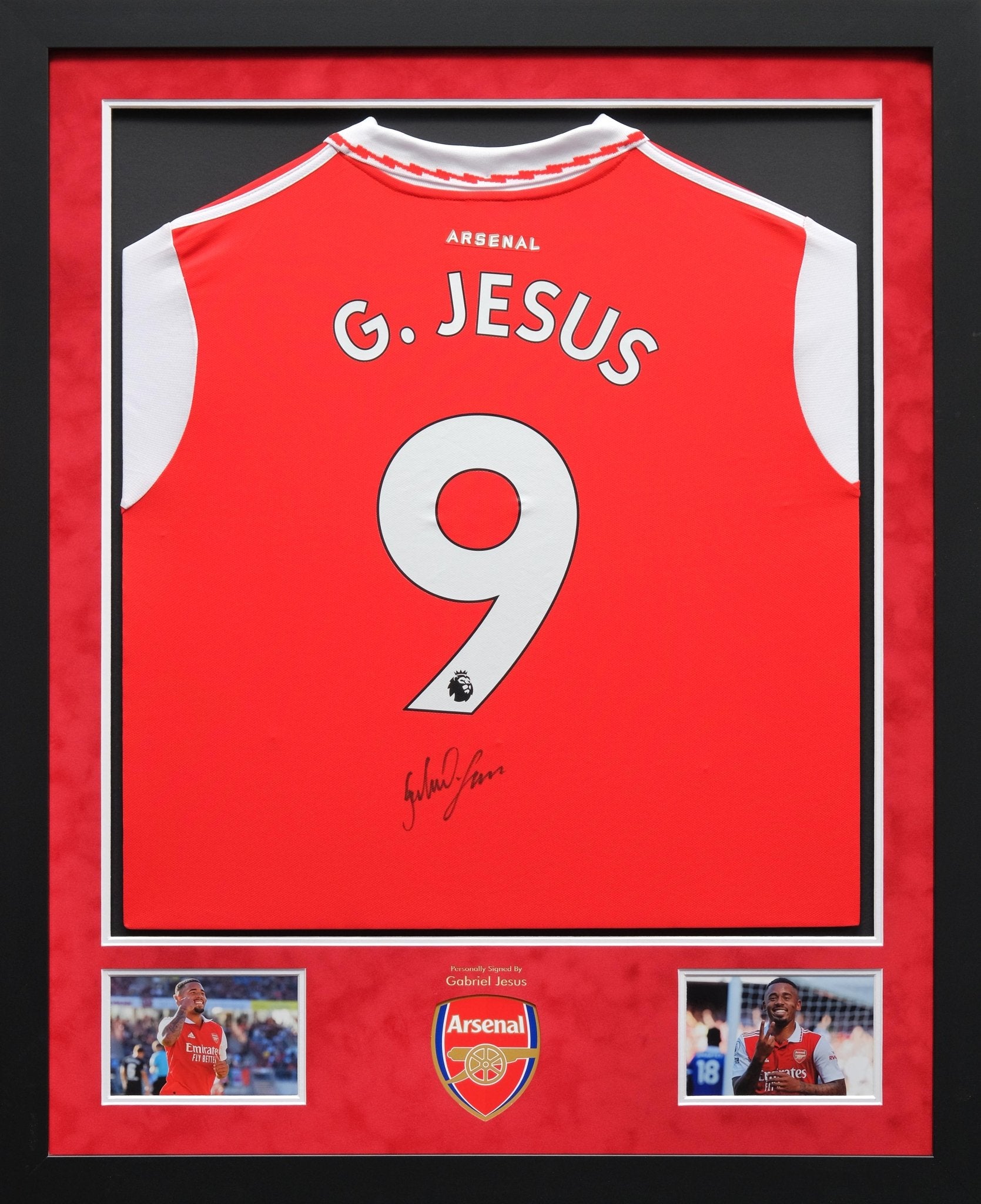 Gabriel Jesus Signed Shirt Framed Display - Memorabilia Framers Shop